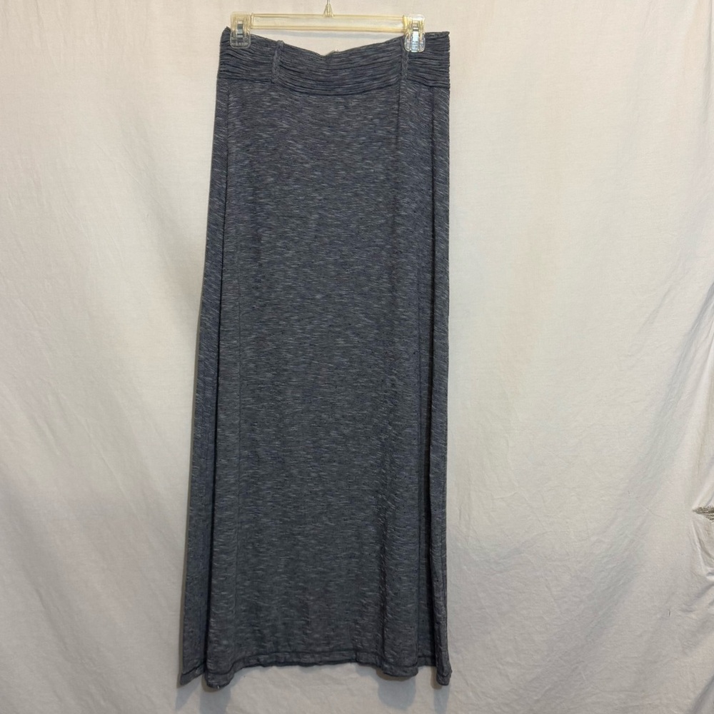 E-152 Sophie Max Black & White Elastic Waist‎ Pull on Maxi Skirt Size S